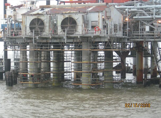 Scaffolding in place & SCR Type 1 encapsulation in progress2 Scaffolding in place & SCR Type 1 encapsulation in progress