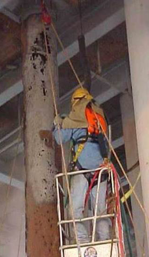 Surface prep on conductor prior to repair