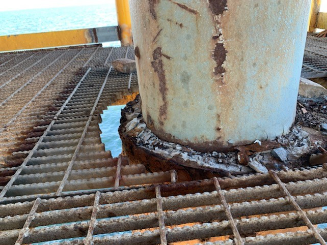 Well After Collapse - corroded casing has collapsed on itself creating need for major repair Well After Collapse - corroded casing has collapsed on itself creating need for major repair