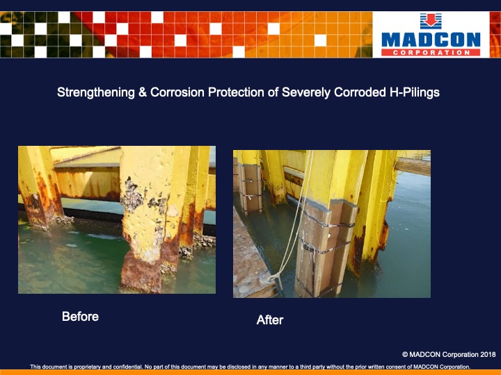 Strengthening and Corrosion Prottection of Severely Corroded H Pilings